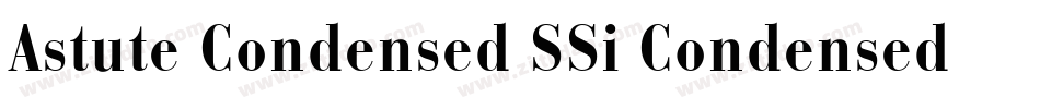 Astute Condensed SSi Condensed字体转换